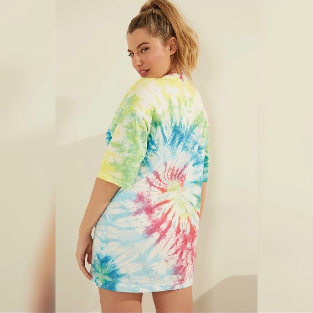 GUESS JEANS Tie Dye Oversized T-shirt XL - Picture 7 of 8